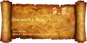 Haraszti Bea névjegykártya